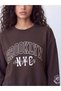 Quality Parts Nyc Printed Loose Fit Women's Thick Sweatshirt from Çelebi Store - 4