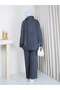 Women's Knitted Tricot Suit with Tie-Up Hairband and Pants - 8