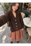Doris Oversize V-Neck Buttoned Knitwear Cardigan Women's Brown - 7