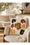 1-Piece Embroidered Square Cushion Cover 18x18inches, Cotton