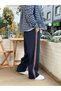 Baggy Fit Tracksuit with Ethnic Stripe Pattern on the Side, Navy Blue 5136 - 4