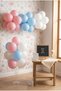 Gender Reveal Gender Party Decoration Deluxe Set Girl or Boy Dark Gray Felt Letter Board with Stand Pump Balloon Chain 7-Piece Transparent Balloon with Stand