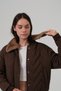 Women's Coats Women's Coat with Detachable Fur Detail - 5