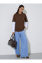 Brown Cotton Puff Print Oversized T-Shirt - 2