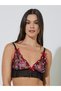 Black Heart Embroidered Sheer Bralette and Shorts Set - 2