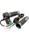 Electric Bike Throttle Accelerator Set with 3-Speed Gear Switch & Horn Button | Hand Grip Set with 3 Connectors | Universal Twist Throttle for E-Bikes & Electric Scooters