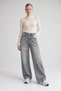 Distressed Detailed Jean Trousers Gray - 2