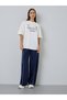 Off White Oversized Graphic Print 100% Cotton T-Shirt - 2