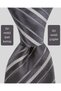 Gray Striped Classic Silk Tie – 8 cm Wide - 2