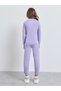 Girls Lilac Cotton Princess Graphic Sweatshirt and Joggers Set - 5
