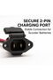 2-Pin Panel Mount Charging Port for Electric Scooter & E-Bike Battery Packs, DC Charging Socket with Red/Black Wires, Dust-Proof Cap, Universal Replacement Connector - 3