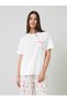 White Tulip Pocket Print T-Shirt and Wide Leg Pyjama Set - 2