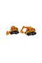 Friction Toy Excavator 12 cm – Crawler Construction Machine Dozer Excavator Construction Vehicle with Movable Bucket - 2