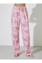 Pink Schiffli Ruffle Sleeve Notch Neck Tank and Floral Pyjama Set - 4