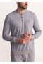 Men cotton pyjamas with button placket Filip - 3