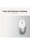 M1 Wireless Bluetooth Mouse, USB-C Rechargeable, Compact, Silver - 3