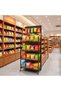 5 Tier Retail Display Racks, Snack Organizer Stand with Hooks and Wheels, Metal Wire Candy Potato Chip Display Rack for Store Supermarket Shelf, Home Kitchen - 4