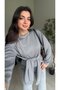 Gray Shawl Sweatshirt - 7