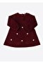 Organic Velvet Flowers Dress Red - 2