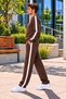 Men's Striped Detail Circular Neck Rubberized Legs Track Suit