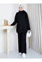 Women's Knitted Tricot Suit with Tie-Up Hairband and Pants
