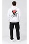 7 October Palestine Printed Oversize Hooded Sweatshirt - 3