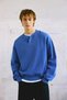 Henley yaka sweatshirt