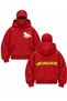 Red Snow Masked Balaclava Faster Printed Ninja Hoodie Sweatshirt