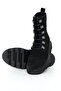 Genuine Suede Leather Zippered Black Women's Boots - 264871 - 5