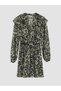 Quality Pieces from Çelebi Store Embroidered Belted Ruffle Chiffon Mini Dress - 6