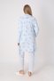 Maternity Pajama and Robe Set – 3-Piece Maternity Set, Floral Patterned and Contrast Trim Detail - 5