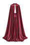 Silk Dress with Cape Detail - 2