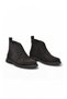 Black Suede Lace-Up Rubber Sole Stylish Comfortable Women's Boots 552261 - 4