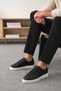 Kb-X13 Black-White Leather Casual Shoes - 5