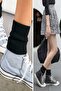 3 Pairs of Women's Short Ribbed Knit Accessory Leg Warmers - 5