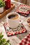 Glass Coaster |   Kitchen |   4-Piece Set |   10cm X 10cm - 2