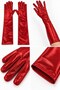 Red Long Shiny Gloves Women Opera over Elbow Christmas Halloween Halloween Bride - 5
