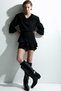 Women's Short Ribbed Knit Accessory Leggings - 7