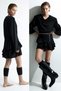 Women's Short Ribbed Knit Accessory Leggings - 2