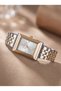 Women's Rectangular Case Steel Band Vintage Wristwatch - 2