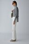 Gray Double Layer Ribbed Knit Cardigan - 7