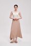 Women's Plain Wide Midi Skirt