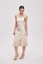 Printed Wide Cut Midi Skirt