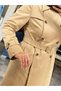 Women's Sand Lined Camel Trench Coat 14140 - 2