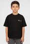 Kids Boy Short Sleeve Brand Logo T-shirt, Black