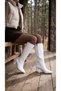 Women's High Heeled Leather Look Long Boots - 5