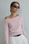 Women's Dusty Pink Boat Neck Soft Textured Knitwear Sweater