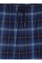 Blue Regular Fit Plaid Men's Pajama Bottoms - 3