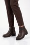 Coffee Emerald Zippered Rubber Sole Stylish Comfortable Women's Boots 547877