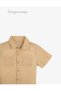 قميص سادة بأكمام قصيرة مع جيوب - 4